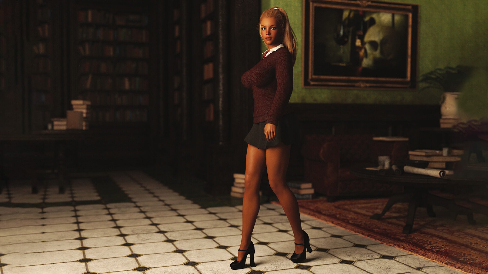 图片[1]-新作[欧美SLG/动态] 图书馆员的欲望 Librarian Lust v1.0 官方中文版 [750M]-爱玩ACG