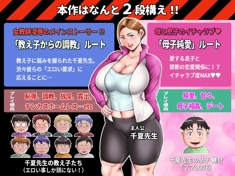 [增添AZ]【探索RPG/爆乳人妻/NTR】我们的肉便老师游戏：不良母亲的变态生活（僕らの肉便器先生 -the GAME- ヤンママ教師の変態生活）V1.0 汉化中文【PC+安卓双端-1.20G】