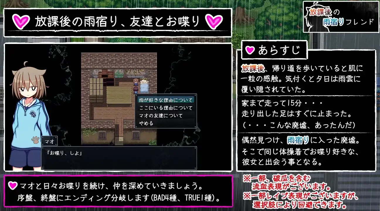 图片[2]-新作[互动RPG/背德] 放学后的避雨朋友 放課後の雨宿りフレンド AI汉化版 [510M]-爱玩ACG