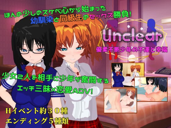 新汉化[日式RPG] 暧昧不明 优柔寡断少年的不幸与幸福 Unclear 優柔不断少年の不運と幸福 AI汉化版 [670M]-爱玩ACG