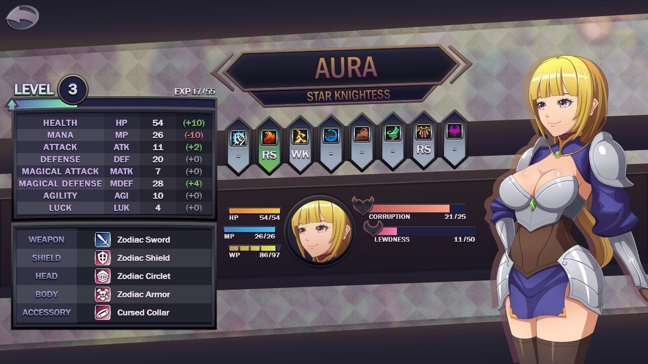新汉化[欧美RPG/无码/幻想] 星之骑士姬奥拉 Star Knightess Aura V1.2.1 内嵌AI汉化步兵版+全回想存档 [900M]-爱玩ACG