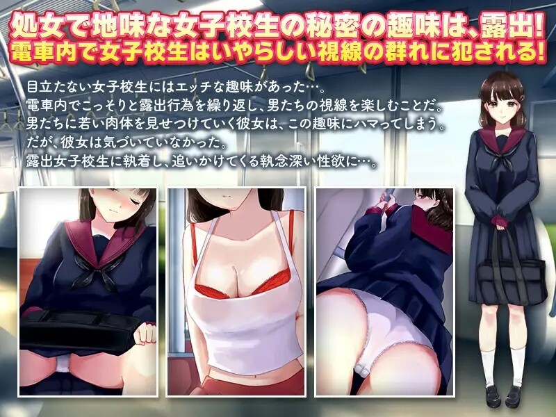 图片[1]-[日式RPG/电车露出/偷拍] 电车露出女高中生和偷拍跟踪狂 電車露出娘と盗撮ストーカー 机翻版 [1.0G]-爱玩ACG