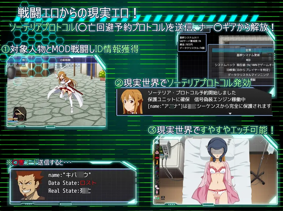 图片[2]-更新[战斗HRPG/迷X/强迫] SAO：幽灵协议[刀剑神域同人] SA●: Ghost Protocol v2.0 AI汉化版+全回想存档 [900M]-爱玩ACG