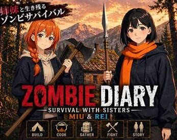 新作[日式SLG] 僵尸日记：与美羽&玲两姐妹的末日求生 Zombie Diary Survival with Sisters Miu & Rei v1.02 生肉版 [1.40G]-爱玩ACG