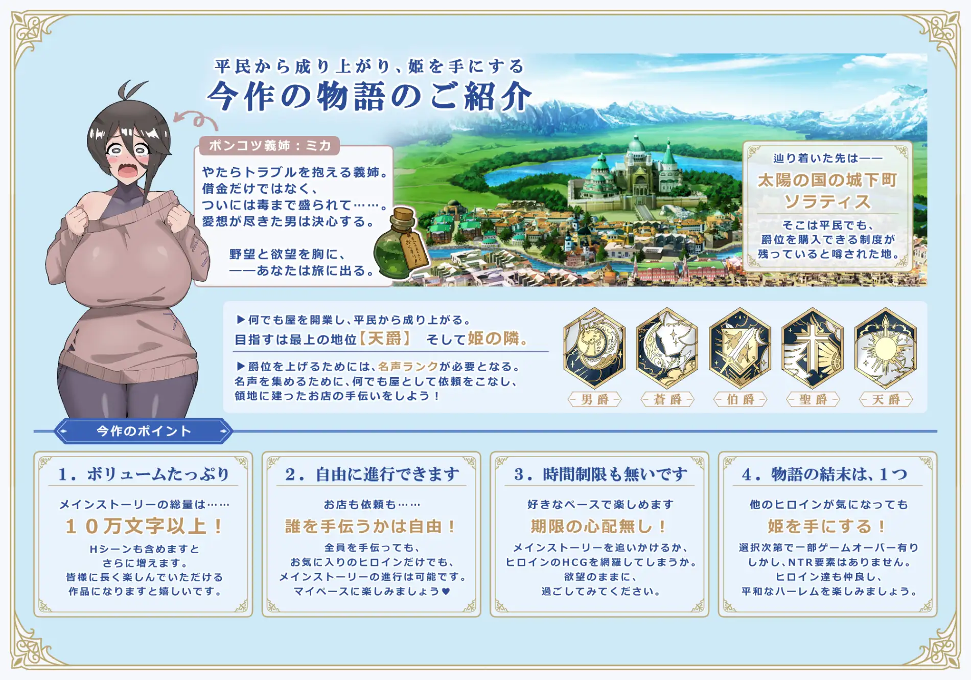 图片[5]-更新[日式RPG/巨乳爆乳/后宫] 利斯塔利亚 – 阶级、领地、女人。将一切尽收囊中的逆袭故事 – リスタリア – 階級・領地・女。すべてを掴む成り上がりストーリー – V1.1 AI汉化版+全回想存档 [890M]-爱玩ACG