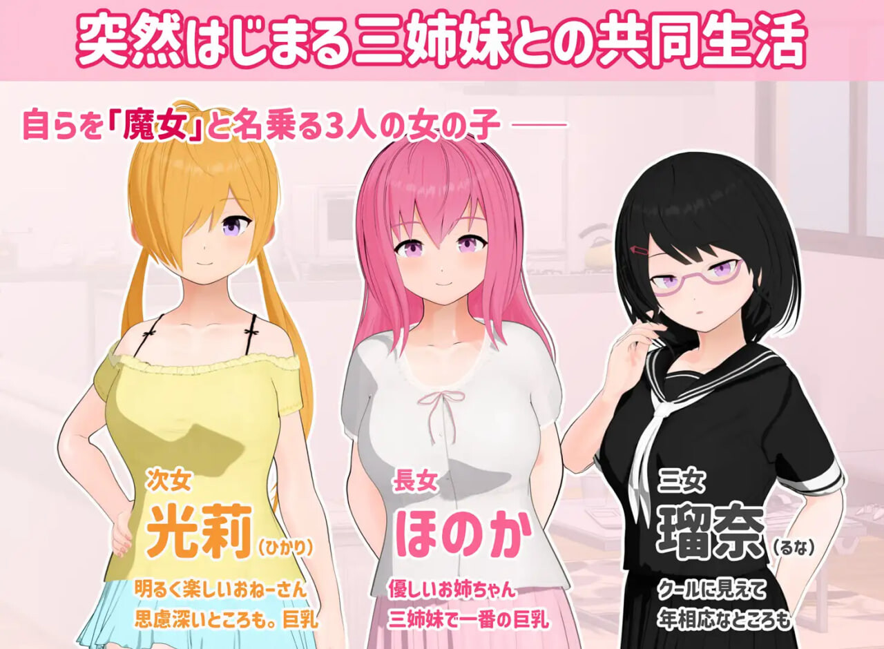图片[2]-新作[日式SLG/逆推/男性受] 三色女巫 ～与魔女三姐妹的诱惑生活～ トリコロールウィッチ ～魔女3姉妹との誘惑生活～ v1.0.1 AI汉化版+自带全回想 [710M]-爱玩ACG